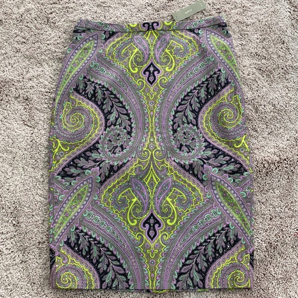 NWT J. Crew Paisley Pencil Skirt 6 - Picture 3 of 10